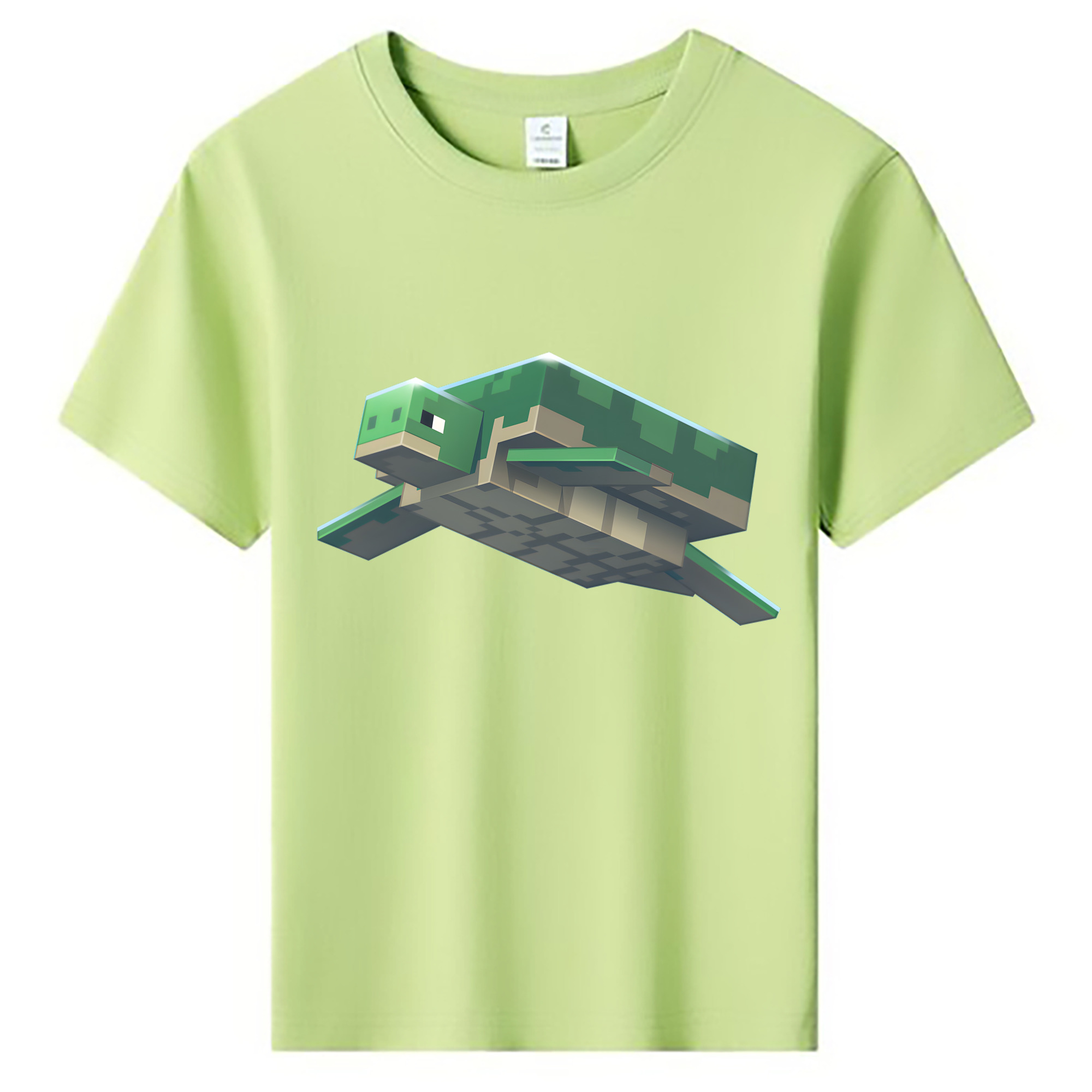 （画像用） マインクラフト ブロックの世界 Minecraft MC Block world 綿100％キッズTシャツ（フロントプリント）